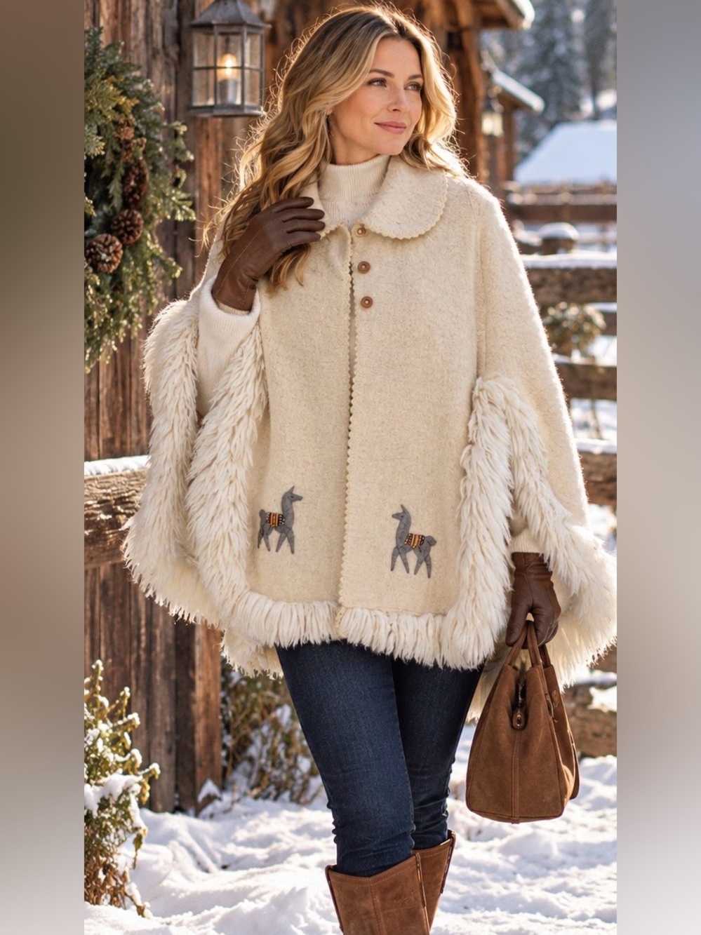 Wool Poncho | Cape Made of Alpaca | Artisan Crafted | GORGEOUS | Winter Warmth